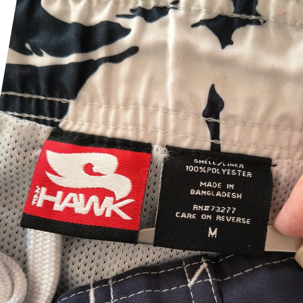 Tony Hawk Navy Blue and White Swim Trunks/Board Shorts Size M